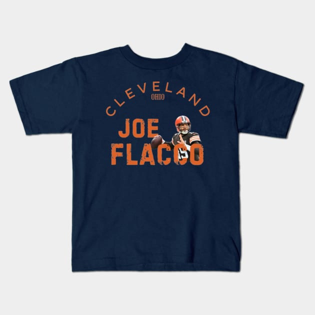 JOE FLACCO CLEVELAND BROWNS Kids T-Shirt by Alexander S.